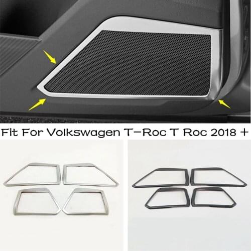 Lapetus Accessories Interior Inner Door Stereo Speaker Audio Loudspeaker Sound Cover Trim For Volkswagen T-Roc T Roc 2018 - 2021