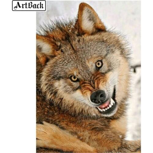 Animals full square / round diamond painting wolf diy 5d diamond mosaic canvas embroidery crafts stickers
