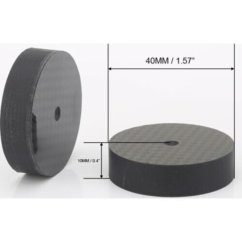 Audiocrast 40MM*10MM Carbon Fiber Speaker Spike Pad Base Stand Protective