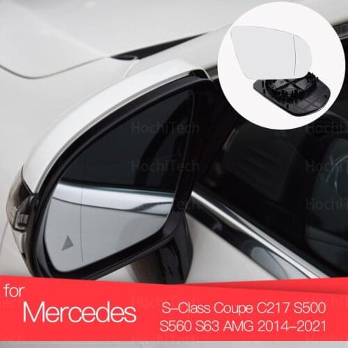 For Mercedes S-Class Coupe C217 S500 S560 S63 AMG 2014-2021 Car-Styling Mirror Glass Heated