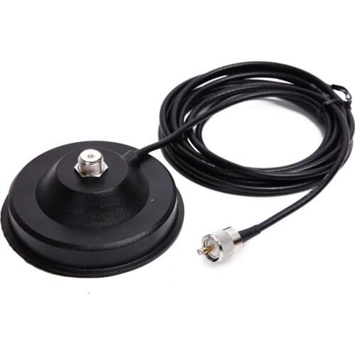 Big Magnetic Mount Base 12CM with 5M Extension Coaxial Cable for Baofeng TYT QYT KT-7900D Baojie BJ-218 Mobile Radio Car Radio