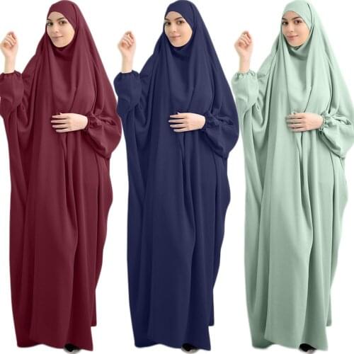 Eid Muslim Prayer Garment Dress Women Abaya Jilbab Hijab Long Khimar Outfit Ramadan Abayas Islamic Clothes Niqab Djellaba Burka