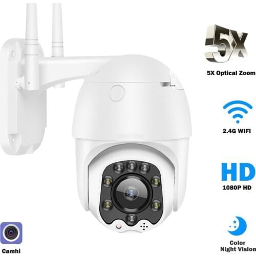 HISMAHO Camhi WIFI IP Camera 1080P HD Camera Outdoor Security Camera 5X Optical Zoom Dome Camera 2 Way Audio IR Night Vision 30M