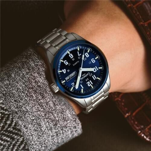 Carnival Brand Fashion Military Watch Man Luxury Waterproof Luminous Calendar Business Dress Quartz Wristwatch Relogio Masculino