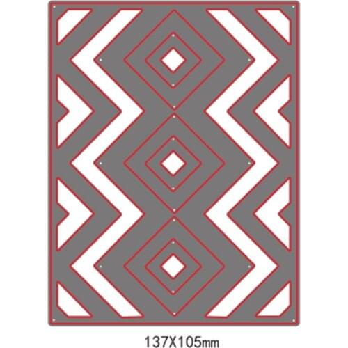 Squares and Chevrons Cover Plate Metal Cutting Dies for DIY Scrapbooking Photo Album Embossing Paper Cards Decorative Crafts