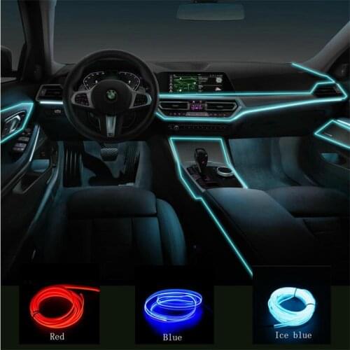 5m Ambient Lamp RGB Car Led Neon Cold Light Auto Interior Atmosphere Light Refit Decoration Strips Shine USB/Cigar Lighter