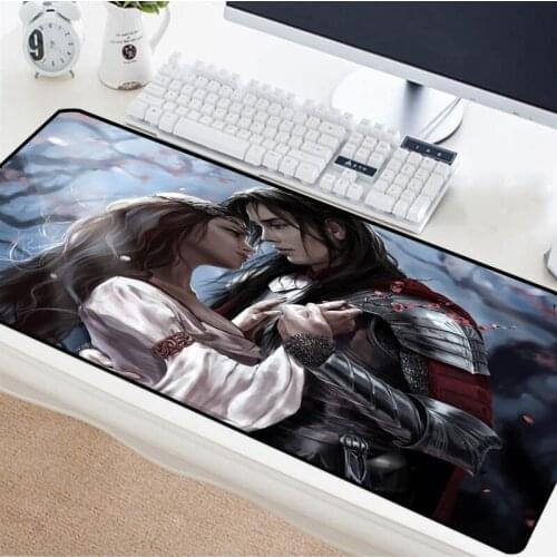 Mairuige Promotional large size mouse pad princess and prince mouse pad anime pattern desk pad home pc computer keyboard pad