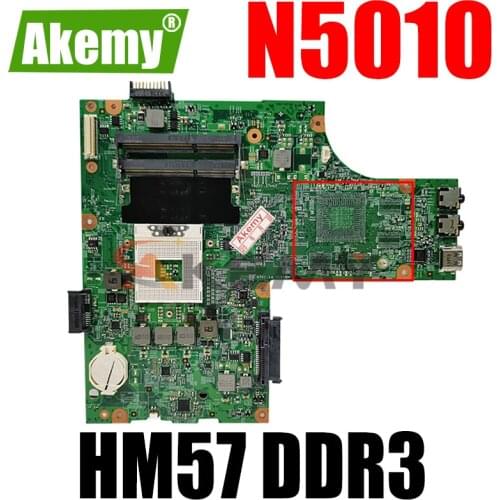 Akemy For Dell Inspiron N5010 Laptop Motherboard CN-0Y6Y56 0Y6Y56 Y5Y56 48.4HH01.011 HM57 DDR3 free i3