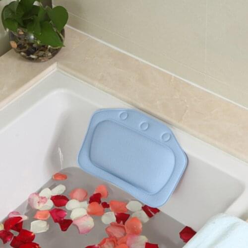 Bathroom Bathtub Soft Bath Pillow Sponge Relaxing Headrest Waterproof Cushion With Suction Cups Bath Pillow With Suction Cups