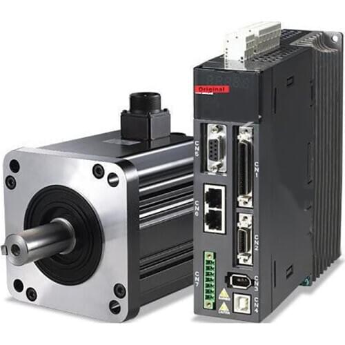 Delta AC CANopen Servo Motor Driver Kits 220V 400W 3000RPM 1.27Nm ECMA-C10604RS+ASD-A2-0421-M With 3M Power + Encoder Cable