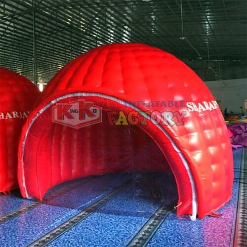 Promotional half moon dome inflatable sea shell tent
