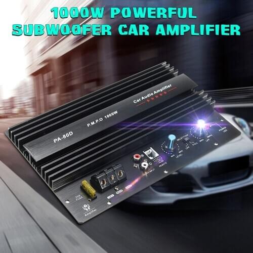 2017 NEW Arrival 12V 1000W Mono Car Audio Power Amplifier Powerful Bass Subwoofers Amp PA-80D
