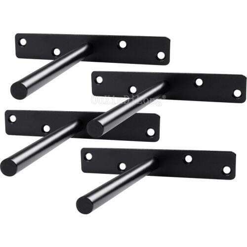 Wholesale 100PCS Black/White Invisible Floating Shelf Brackets Layer Board Support Hidden Flush Mount (Without Screws) GF192
