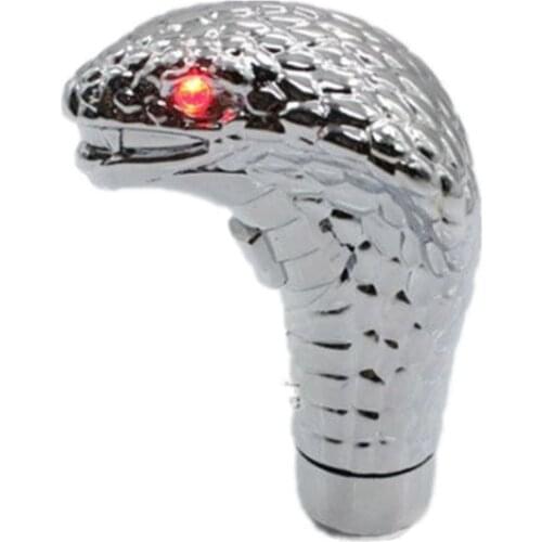 Car Manual Gear Shift Knob Stick Led Eyes Chrome Cobra Snake Cool Shift Lever Dropshipping