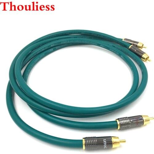 Thouliess Pair HIFI Type-2 Gold Plated RCA Audio Cable HIFI Double RCA Audio Signal Cable Rca High-end Corld for CARDAS CROSS
