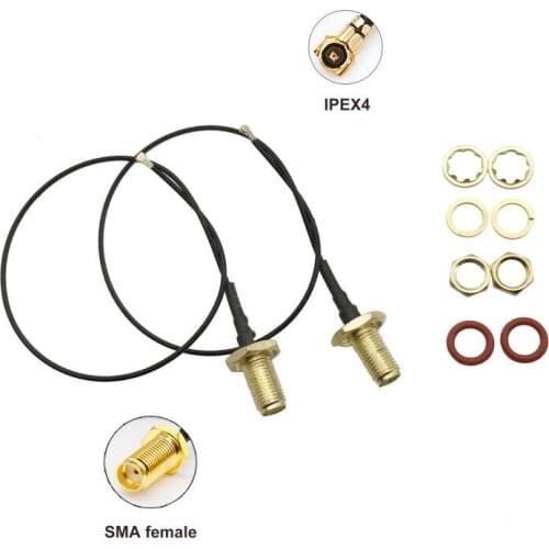 RP-SMA female to IPEX4 extension cable waterproof M.2 to ipex4 female pigtail for EM9190 EM9191 EM7960 EM7511 EM7565