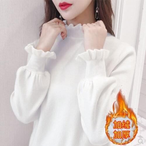 Woman Sweaters Pullover Autumn Winter Sweater High Neck Inner Wear Wool Sweater Loose Pullover Plus Size Femme Chandails