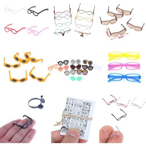 1 pccs/2pcs/5pcs Doll Toy Cool Sunglasses For BJD Grils Glasses Pet Toy Photo Prop Pet Glasses Toy Doll Sunglasses