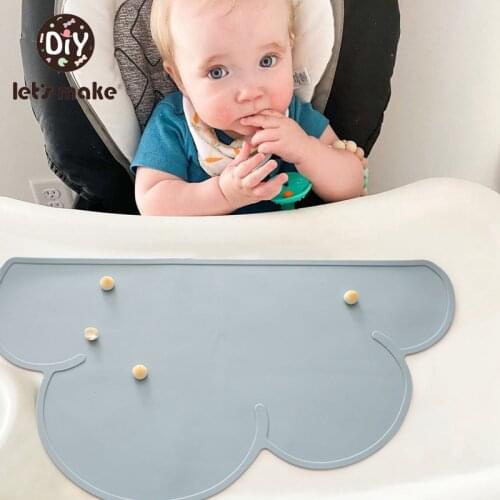 Lets make 1PC Silicone Child Feeding Solid Color Placemat BPA Free Eco-friendly Easy Clean Table Non-Slip Baby Goods