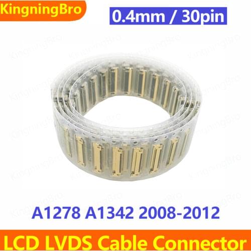 50 PCS New I-PEX LCD LED LVDS Cable Connector For Macbook Pro A1278 A1342 30 Pins 2008 2009 2010 2011 2012