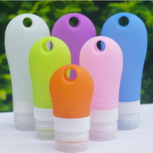 38ml 60ml 90ml Portable Mini Silicone Bottle My Refillable Bottle Travel Lotion Points Shampoo Container Cute Travel Bottle-27