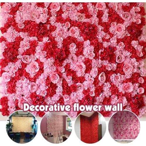 40x60cm Romantic Silk Rose Flower Wall Decoration Artificial Flowers For Home Party Wedding Backdrop Decor Flower Panel