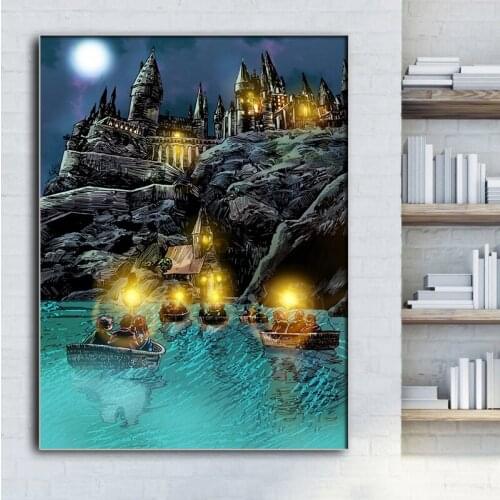 New 5D diamond painting full drill square DIY diamond embroidery Harry Castle Cross Stitch Full Round Mosaic Decoration