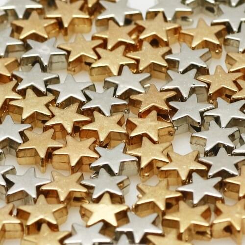 Trend 6x6mm 500Pcs Five-pointed Star Mixed Color CCB Loose Beads Accessories For Jewelry Making DIY Earrings Necklaces Supplies