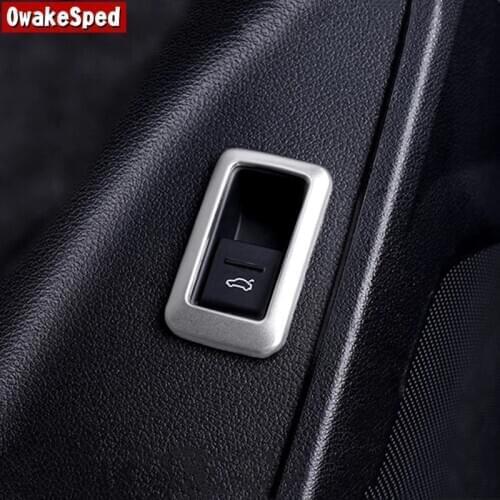 For Audi Q3 2019 Interior Accessories Stainless Steel Car Door Trunk Switch Button Decorative Frame Cover Trim