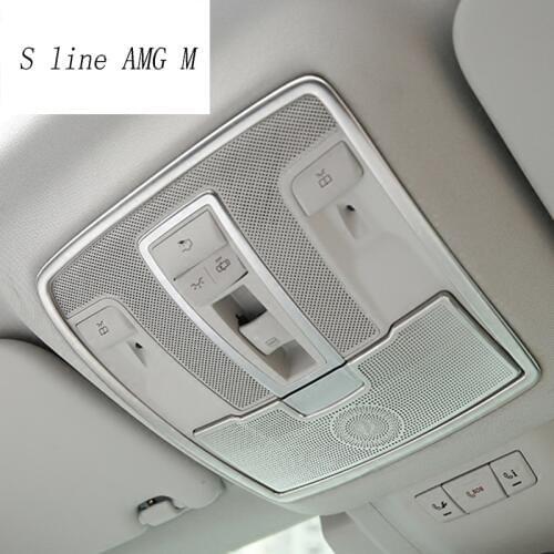 Car Styling Reading lamp frame decorative light covers Stickers Trim for Mercedes Benz GLE W166 ML GL GLS X166 Auto Accessories