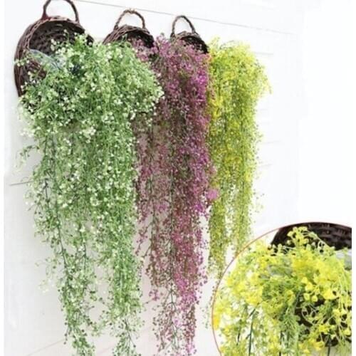 Simulated gold willow man faked wall decoration vines green plants indoor living room hanging hanging plants chlorophyta wall