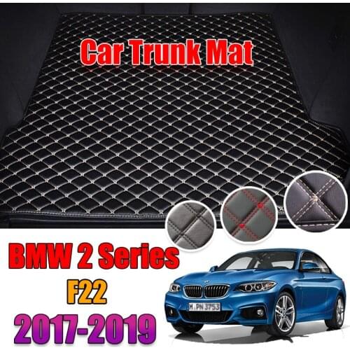 Leather Car Trunk Mat Carpet Tail BMW F22 Cargo Liner For BMW 2 Series facelift 2017-2019 Trunk Boot Mat BMW 2 coupe Liner Pad