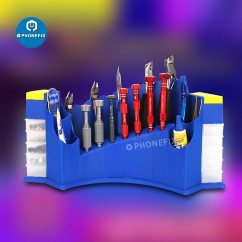 Mechanic Multi-functional Screwdriver Organizer Storage Box Plastic Grid Screwdriver Socket Screw Holder Tool Storage Container
