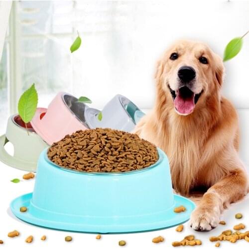Dog Bowl Stainless Steel Standard Pet Dog Puppy Cat Water Bowl Food Feeding Container Dish For Chien Cat Feeder