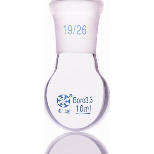 Single standard mouth round-bottomed flask,Capacity 10ml and joint 19/26,Single neck round flask