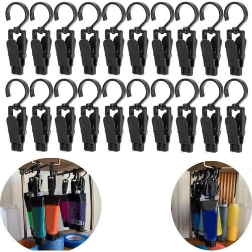 Laundry Hooks Clip, Super Strong Plastic Swivel Hanging Curtain Clips Clothes Pins, 4.13 Inches Beach Towel Clips for Beach