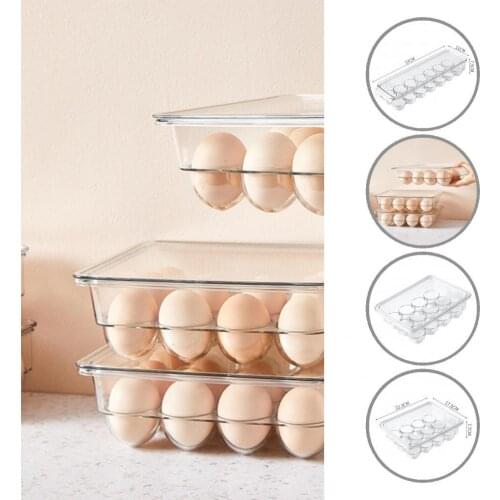 PET Durable Temperature Resistant Egg Storage Box Anti-slip Egg Storage Box Well Protect for Home