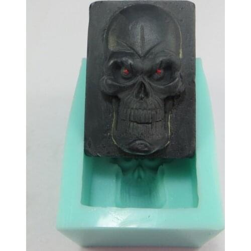 QT0010 Silicone Mold Monster head Silicone Soap Mold Food Grade Halloween handmade Silicone mould PRZY free shipping