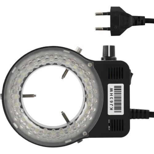 56 LED Adjustable Microscope Dimmer Ring Light illuminator Lamp For Industry Stereo Microscope Camera Magnifier US EU Plug