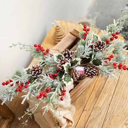 Christmas decoration rattan pendant horn rattan door hanging window Christmas decorations scene layout Christmas ornaments