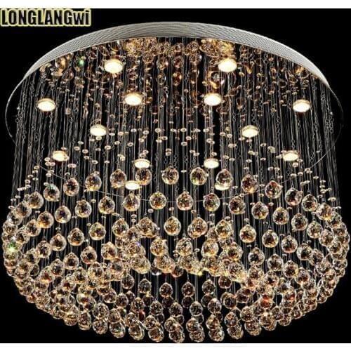 Modern LED K9 Crystal Chandeliers Lamps For Hotel Bedroom Hotel Contemporary Hanging Lighting LED Crystal Lamps