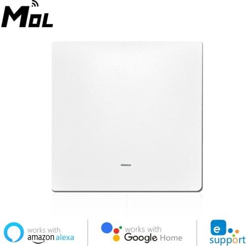 EWeLink Wifi Wall Switch 1 Gang UK No Neutral Wire Required Switches Smart Single Wire Wall Switch Works Alexa D1UK1C