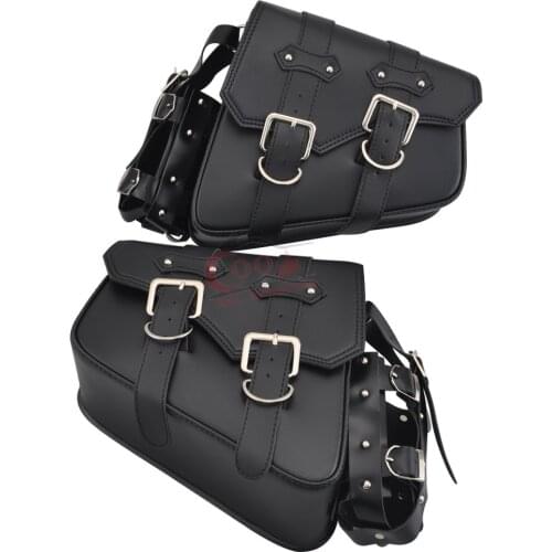 Universal Motorcycle Solo Bag Saddle Bags Tool Storage Drink Holder For Harley Sportster XL 1200 883 Softails Chopper 2004-Up
