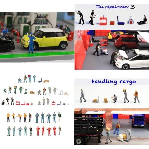 1:64 Street Scene Diorama Figures Character Resin Model Layout Decor Movie Character Doll Layout Accessories
