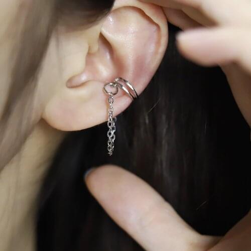 1Pc Fake Without Piercing Cuff Earring Earcuff Wrap Rock Earring Cuff Women Clip Earring Adjustable Punk Double Ear Bone Clamp