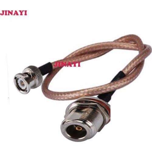 10pcs N Jack female nut bulkhead to BNC male plug RG316 pigtail Cable 15cm