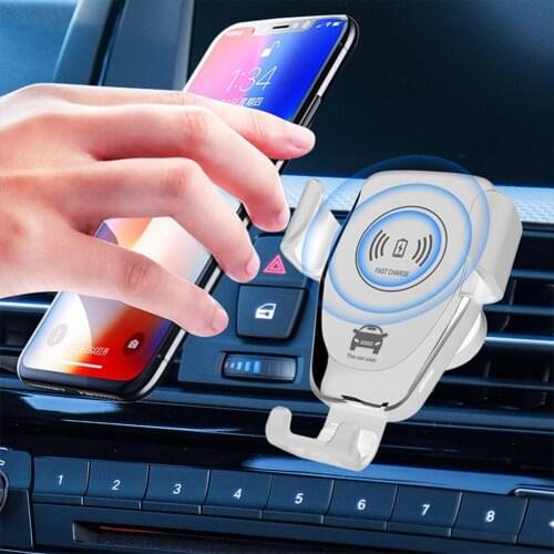 15W QI Car Wireless Charger 2-in-1 Mobile Phone Holder Adjustable Air Vent Mount Smart Sensor Phone Bracket For Car Accessories