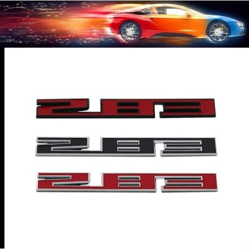 3D Premium 283 car Engine Hood Fender trunk Rear Nameplate Decal Emblem Badge Sticker for Corvette Silverado Camaro Impala CRUZE
