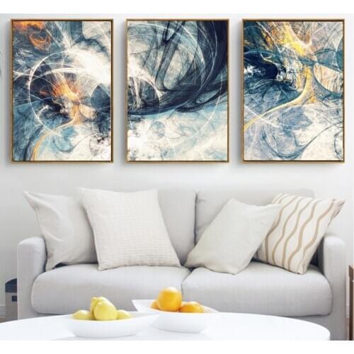 Abstract Art 3 Pieces Canvas Paintings Modular Pictures Wall Art Canvas for Living Room Decoration No Framed