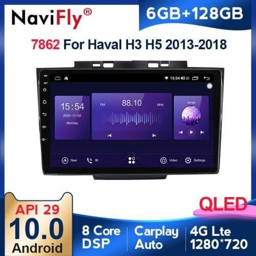 6G + 128G QLED 4G Android 10 Car Radio for Greatwall Hover Haval H5 H3 2013-2018 2din Car Multimedia Video Player GPS Navigation